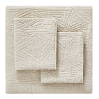 Dancing Triangles Stonewashed Cotton Quilt Set