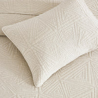 Dancing Triangles Stonewashed Cotton Quilt Set