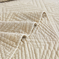 Dancing Triangles Stonewashed Cotton Quilt Set