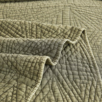 Dancing Triangles Stonewashed Cotton Quilt Set