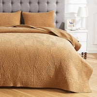 Dancing Triangles Stonewashed Cotton Quilt Set