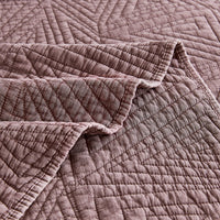 Dancing Triangles Stonewashed Cotton Quilt Set