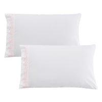 Baby's Breath Embroidered Percale Pillowcase Pair