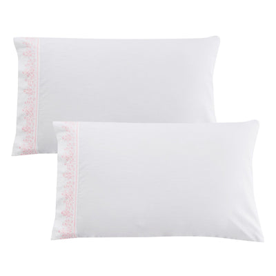 Baby's Breath Embroidered Percale Pillowcase Pair