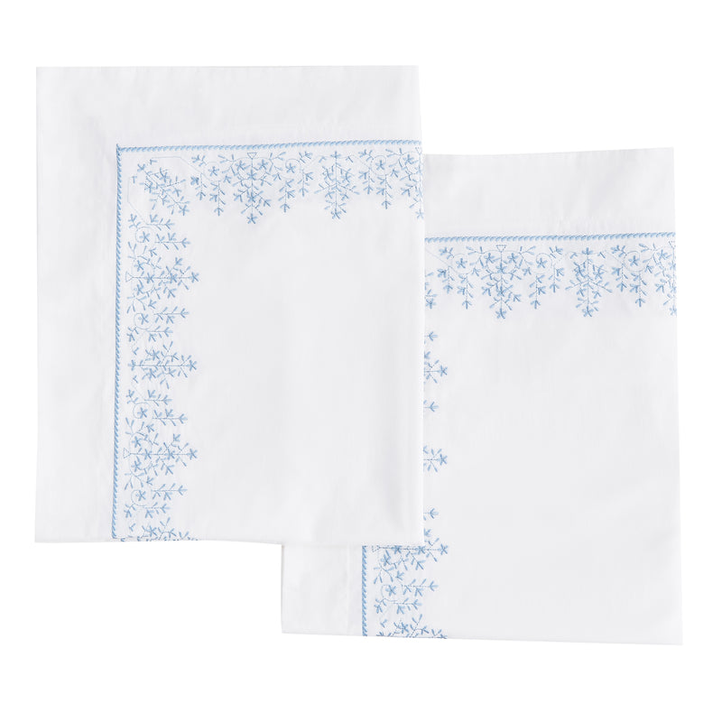 Baby's Breath Embroidered Percale Euro Sham Pairs