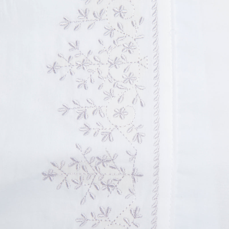 Baby's Breath Embroidered Percale Sheet Set