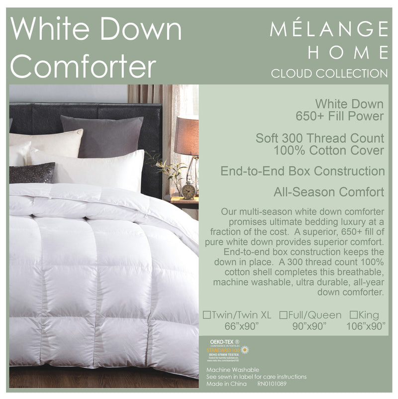 Cloud 650+ White Down Comforter