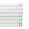 Double Scallop Embroidered Percale Duvet Set