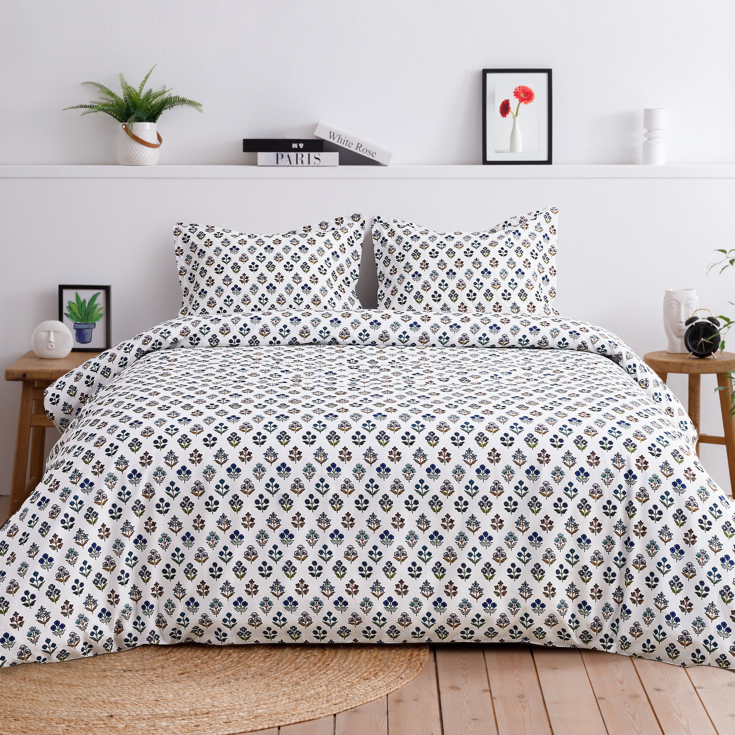 Happy Garden Printed Cotton Percale Duvet Set