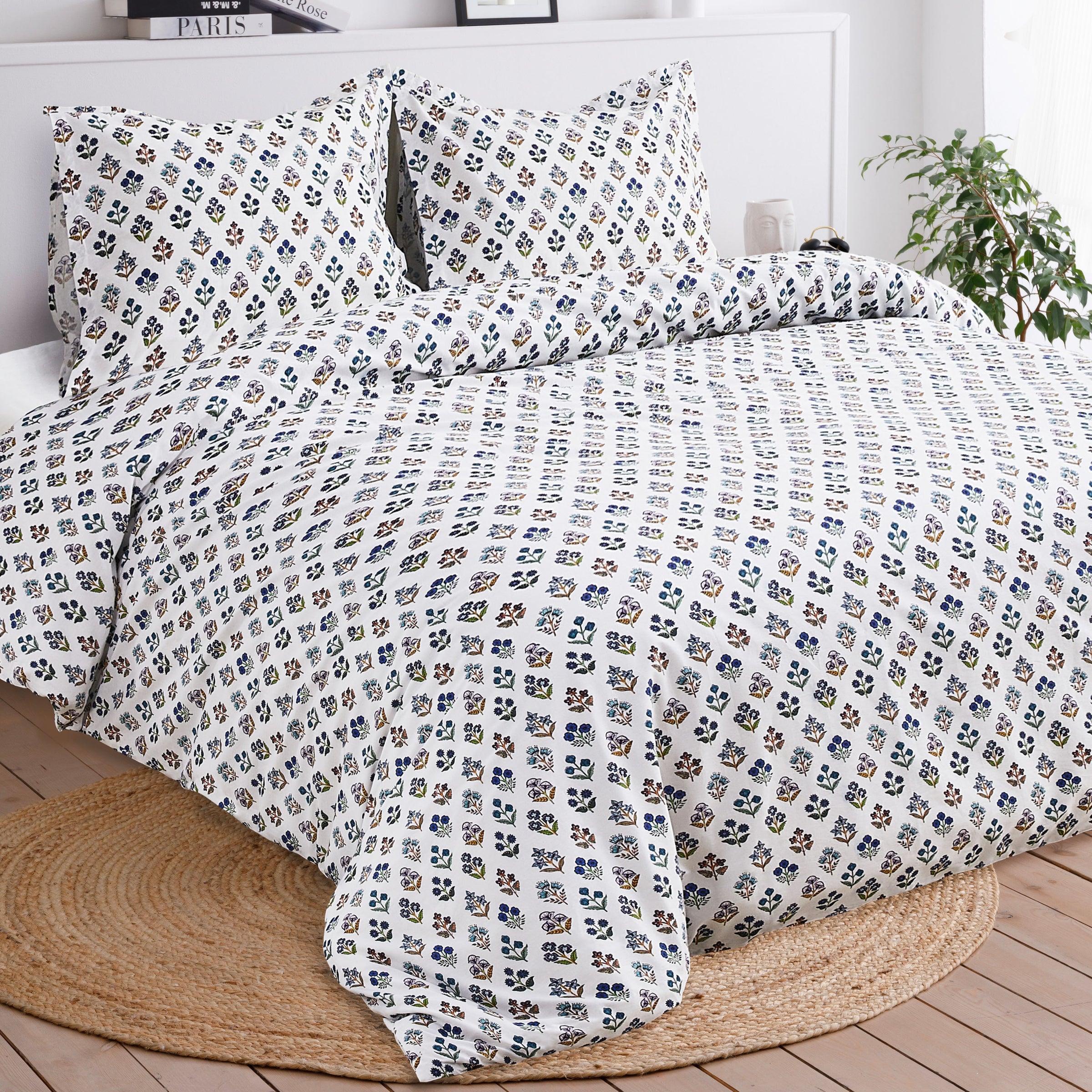 Happy Garden Printed Cotton Percale Duvet Set