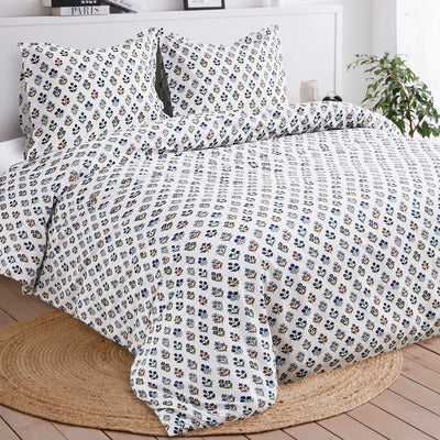Happy Garden Printed Cotton Percale Duvet Set
