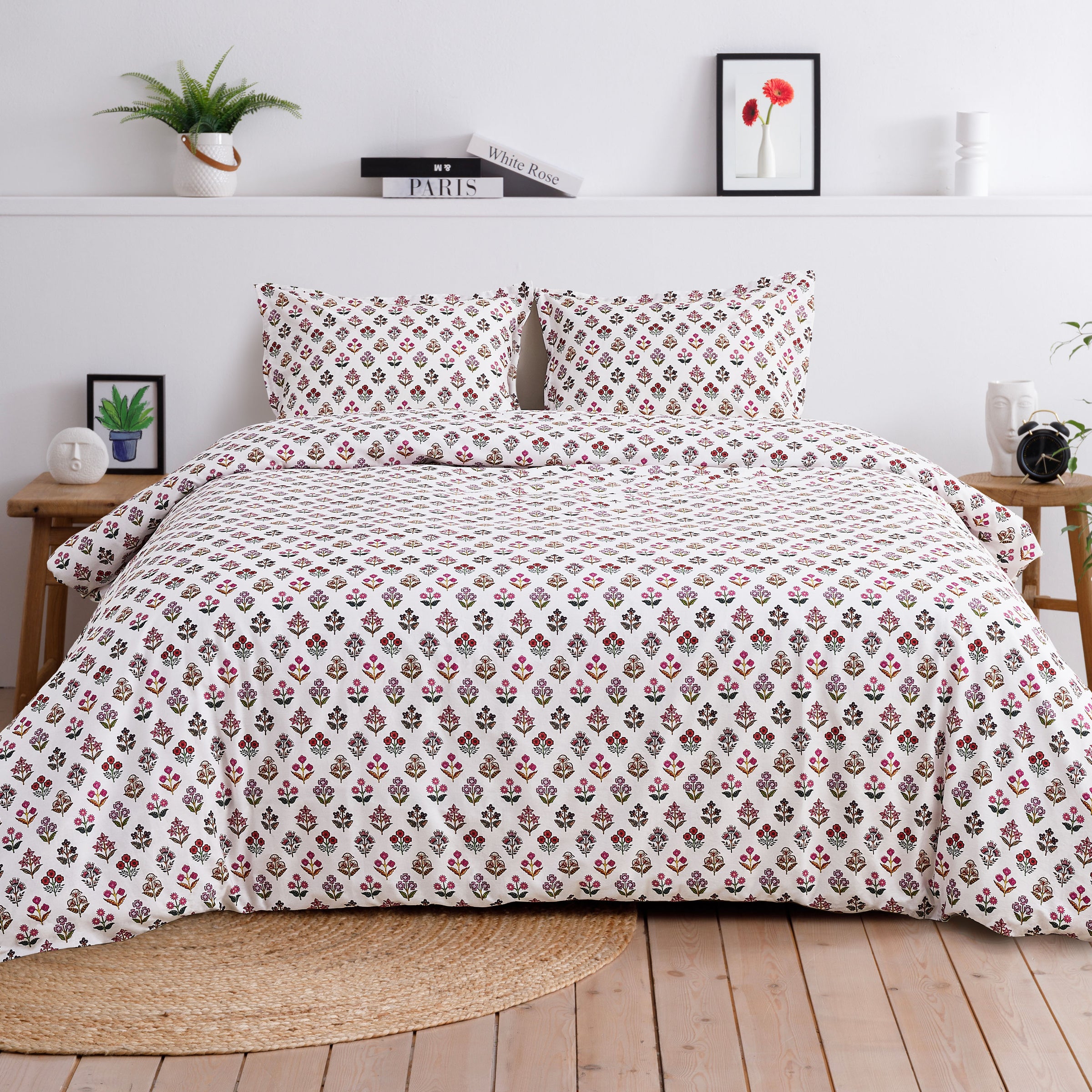 Happy Garden Printed Cotton Percale Duvet Set