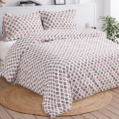 Happy Garden Printed Cotton Percale Duvet Set