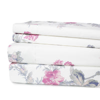 Jardin De Rose Printed Cotton Percale Sheet Set