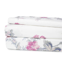 Jardin De Rose Printed Cotton Percale Sheet Set