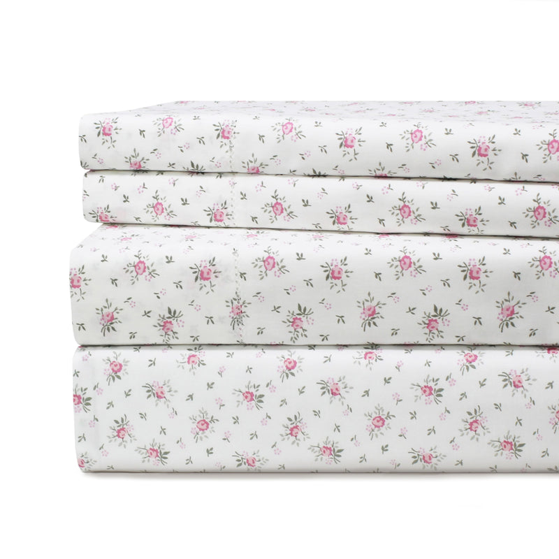 La Fleur Printed Cotton Percale Sheet Set