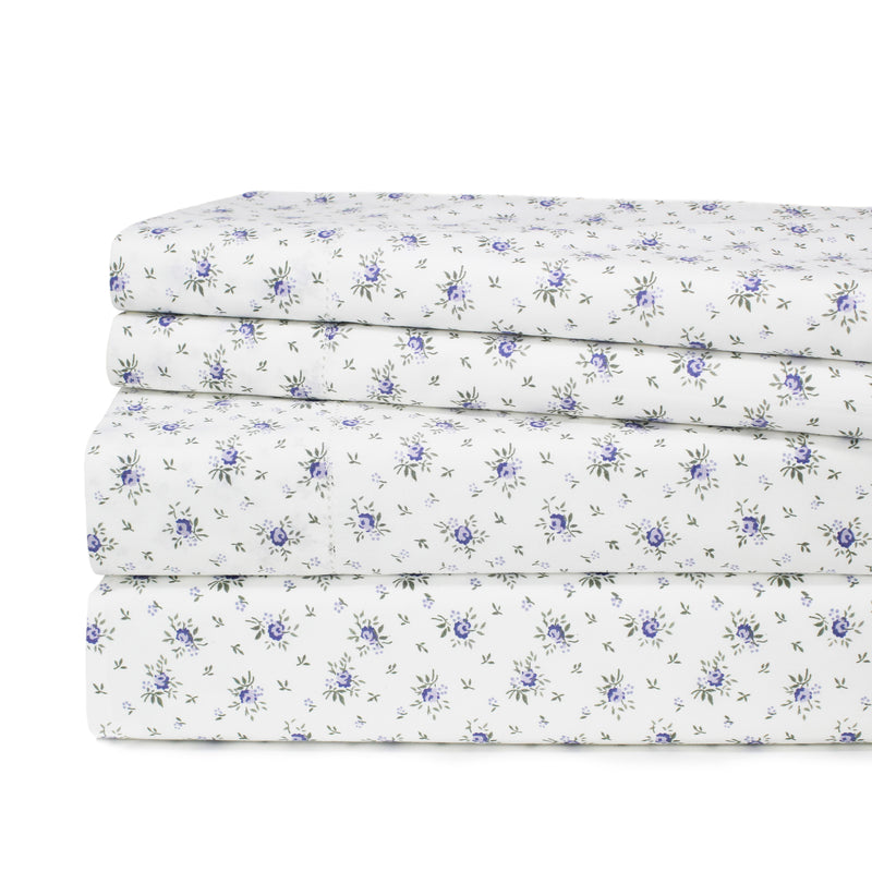 La Fleur Printed Cotton Percale Sheet Set