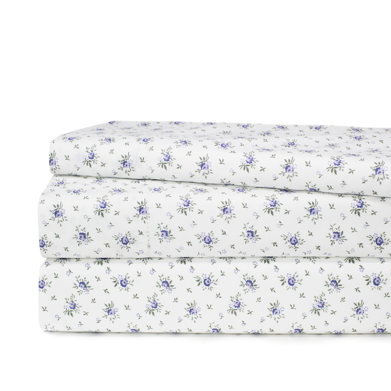 La Fleur Printed Cotton Percale Sheet Set