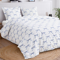Gentle Ribbons Printed Cotton Percale Duvet Set