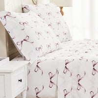 Gentle Ribbons Printed Cotton Percale Sheet Set