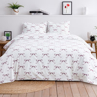 Gentle Ribbons Printed Cotton Percale Duvet Set
