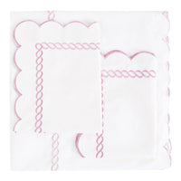 600 Thread Count Scallop Rope Embroidered Cotton Duvet Set