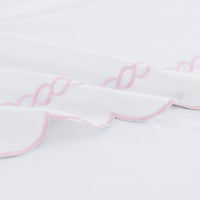 600 Thread Count Scallop Rope Embroidered Cotton Sheet Set
