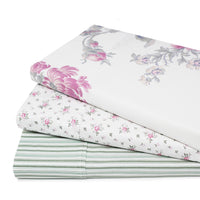 La Fleur Printed Cotton Percale Sheet Set