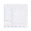 Scallop Frame Embroidered Percale Cotton Duvet Set