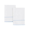 600 Thread Count Framed Sateen Embroidered Cotton Pillowcase Pair