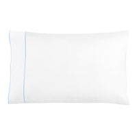 600 Thread Count Framed Sateen Embroidered Cotton Pillowcase Pair