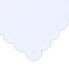 Scallop Frame Embroidered Percale Cotton Duvet Set