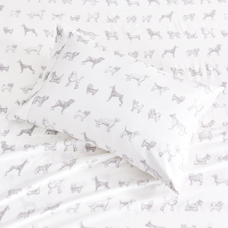 Dogs Printed Pillowcase Pair