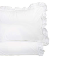 Double Ruffle Percale Duvet Set