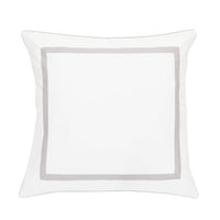 Classic Double Border Percale Cotton Euro Sham Pair