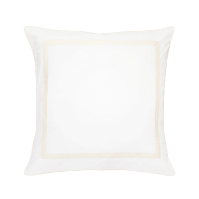 Classic Double Border Percale Cotton Euro Sham Pair