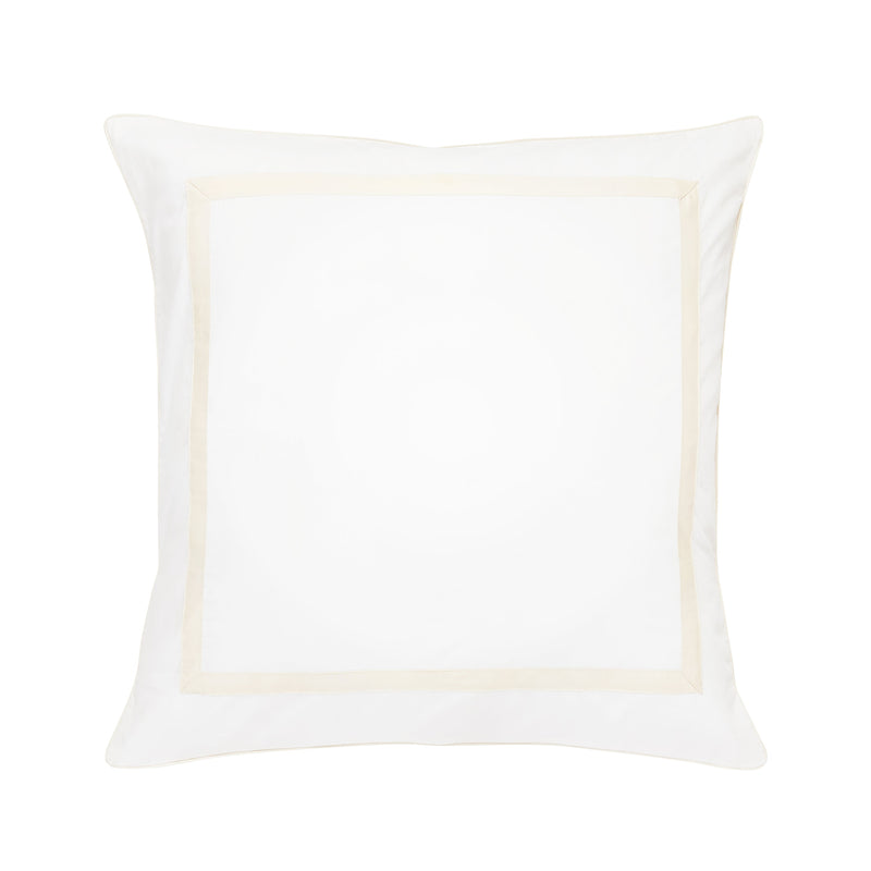 Classic Double Border Percale Cotton Euro Sham Pair