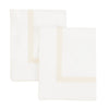 Classic Double Border Percale Cotton Euro Sham Pair