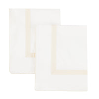 Classic Double Border Percale Cotton Euro Sham Pair