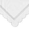 600 Thread Count Scallop Rope Embroidered Cotton Euro Sham Pair