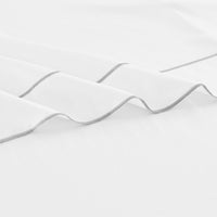 600 Thread Count Framed Sateen Embroidered Cotton Pillowcase Pair