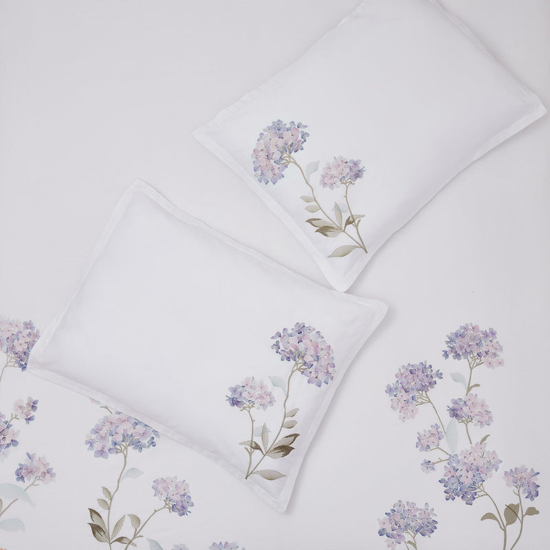 Hydrangea 100% Cotton Embroidered Duvet Set