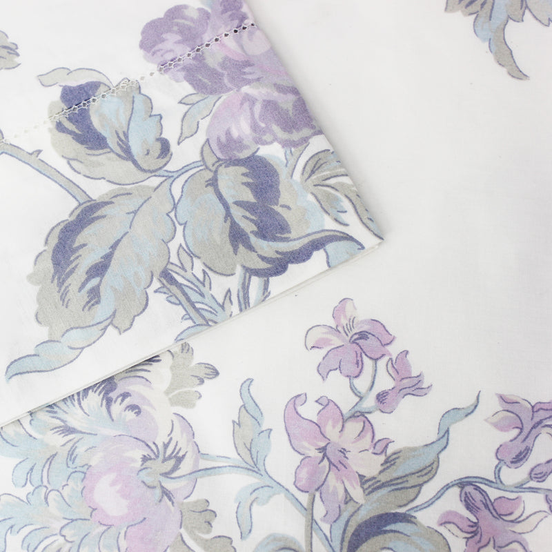 Jardin De Rose Printed Cotton Percale Sheet Set