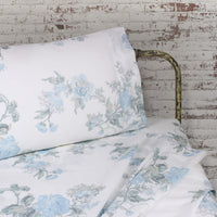 Jardin De Rose Printed Cotton Percale Sheet Set