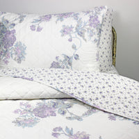 Jardin De Rose Reversible Cotton Percale Quilt Set