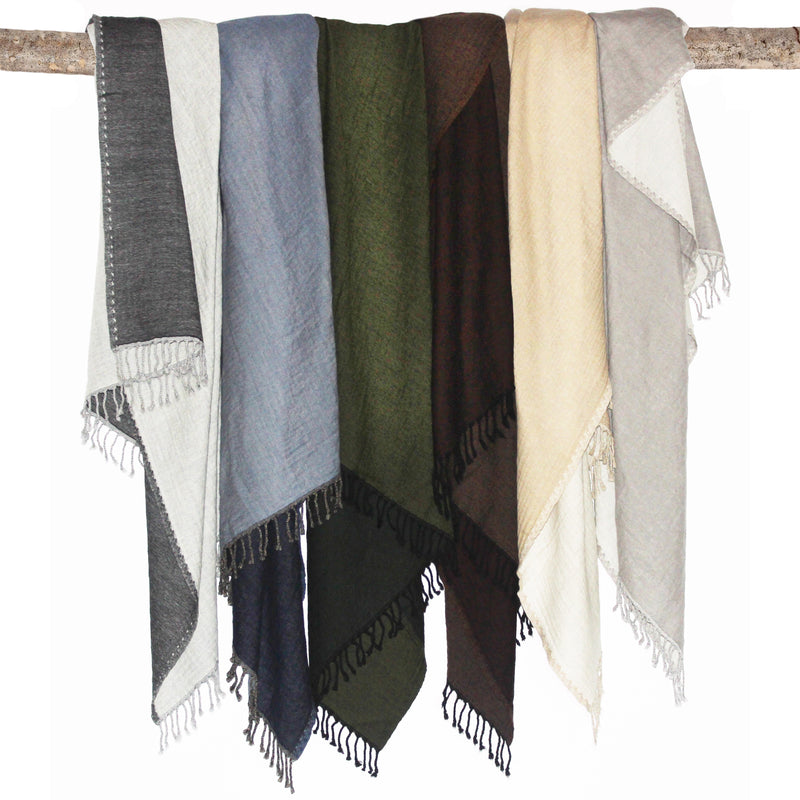 Reversible 100% Merino Wool Throw