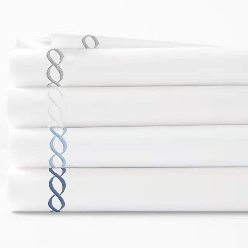 600 Thread Count Rope Embroidered Euro Sham Pairs