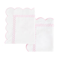 600 Thread Count Scallop Rope Embroidered Cotton Duvet Set