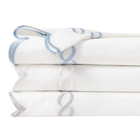 600 Thread Count Scallop Rope Embroidered Cotton Sheet Set