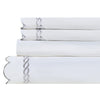 600 Thread Count Scallop Rope Embroidered Cotton Sheet Set